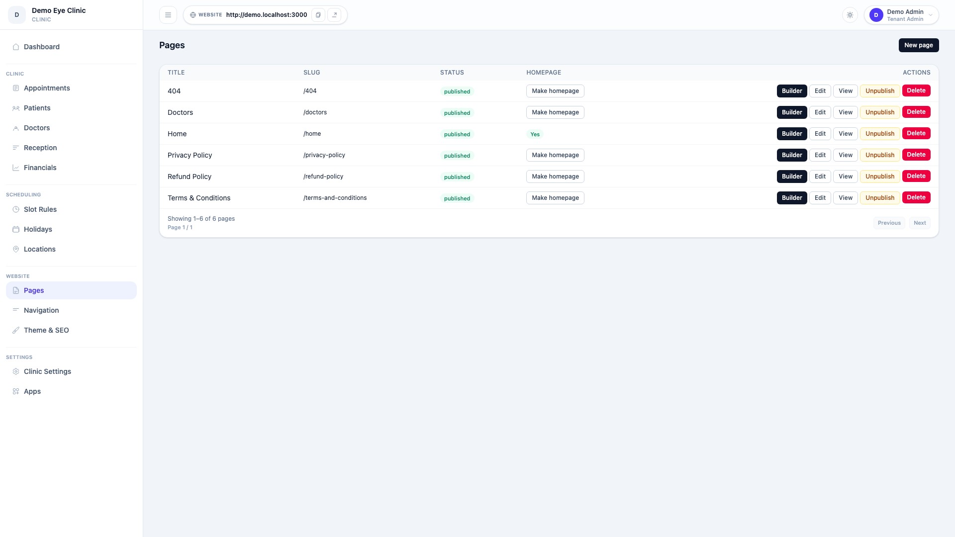 Treatlly page builder preview